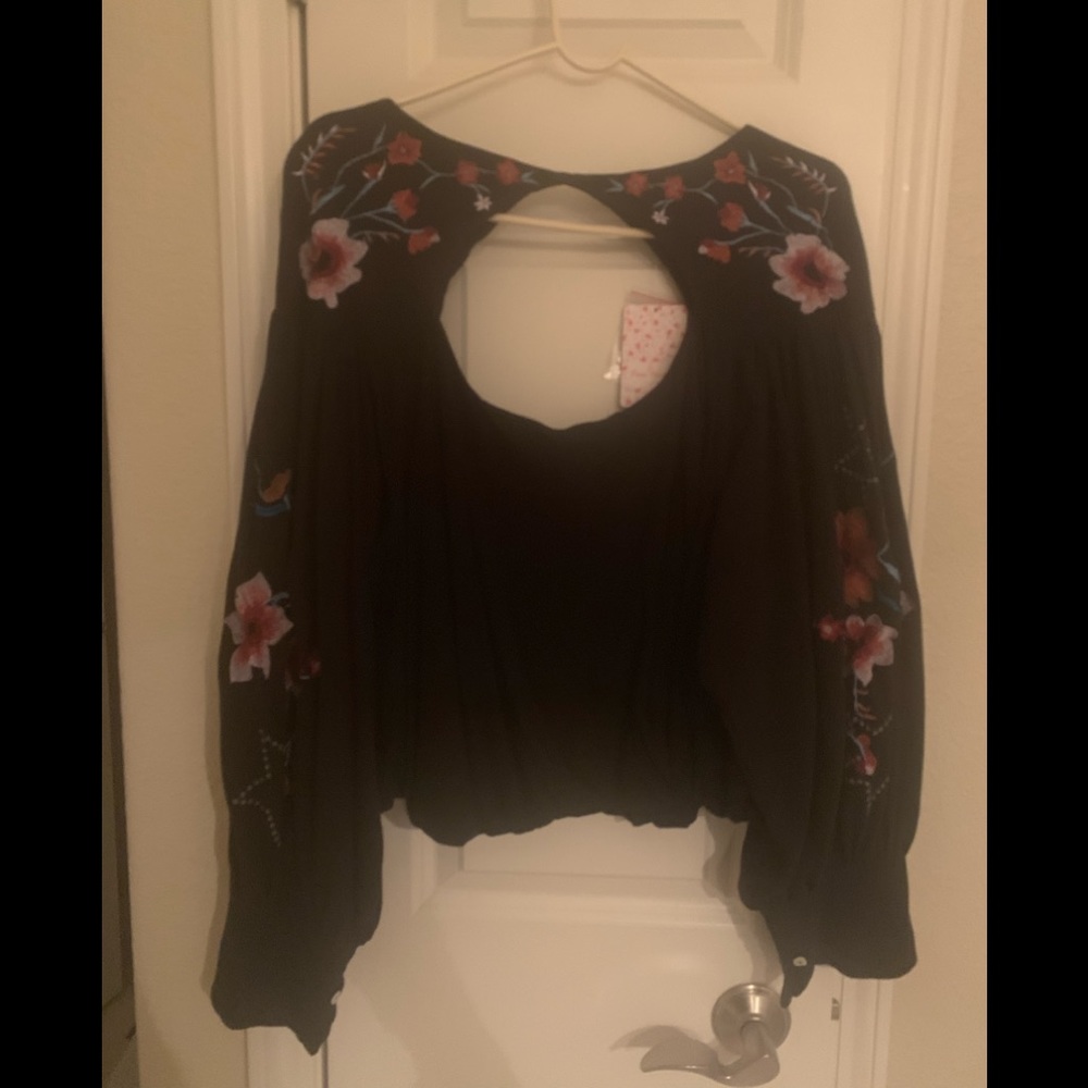 Free People Embroidered Top